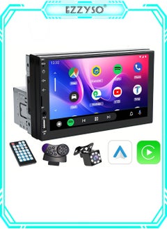 EzzySo 7 Inch Single Din Car Stereo Car MP5 Multimedia Player, HD Touch Screen with Touch Buttons on Leftside, Car Audio Receiver, MP5 Player Support Bluetooth Mirror Link SWC, Car Radio Receiver  - Image 1