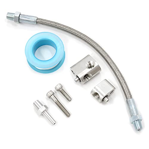 WnSEu MSCRP LS Cylinder Head Coolant Steam Port Crossover Body Bypass Hose Kit Compatible with All GM LS Series LS1 LSX LM7 LR4 LQ4 LS6 L59 LQ9 LM4 L33 Engines - Image 1