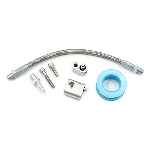 WnSEu MSCRP LS Cylinder Head Coolant Steam Port Crossover Body Bypass Hose Kit Compatible with All GM LS Series LS1 LSX LM7 LR4 LQ4 LS6 L59 LQ9 LM4 L33 Engines - Image 3