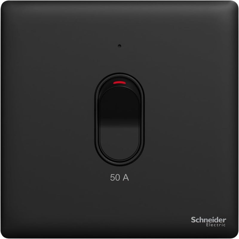 Schneider Electric Unica X 50A 2-Pole Switch - Jet Black - Image 1