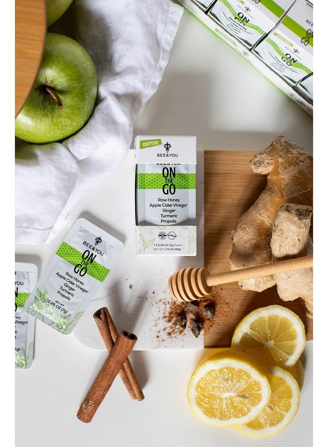 BEE & YOU Bee and You On The Go, Immune Support Supplement, Raw Honey, Propolis Extract, Apple Cider Vinegar, Ginger, Turmeric, Cinnamon, Superfood, Great Tasting, for Kids and Adults, 7 Pack - Image 3