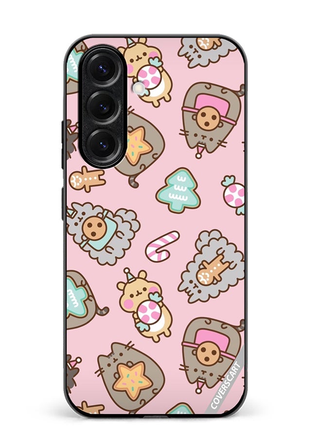 VR CREATIVE Protective Case Cover For Samsung Galaxy S25 Plus Business Cat Design Multicolour