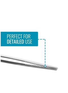 Mabis MABIS Surgical Tweezers and Dressing Forceps, 5.5 inches long, Serrated, Stainless Steel  - Image 2