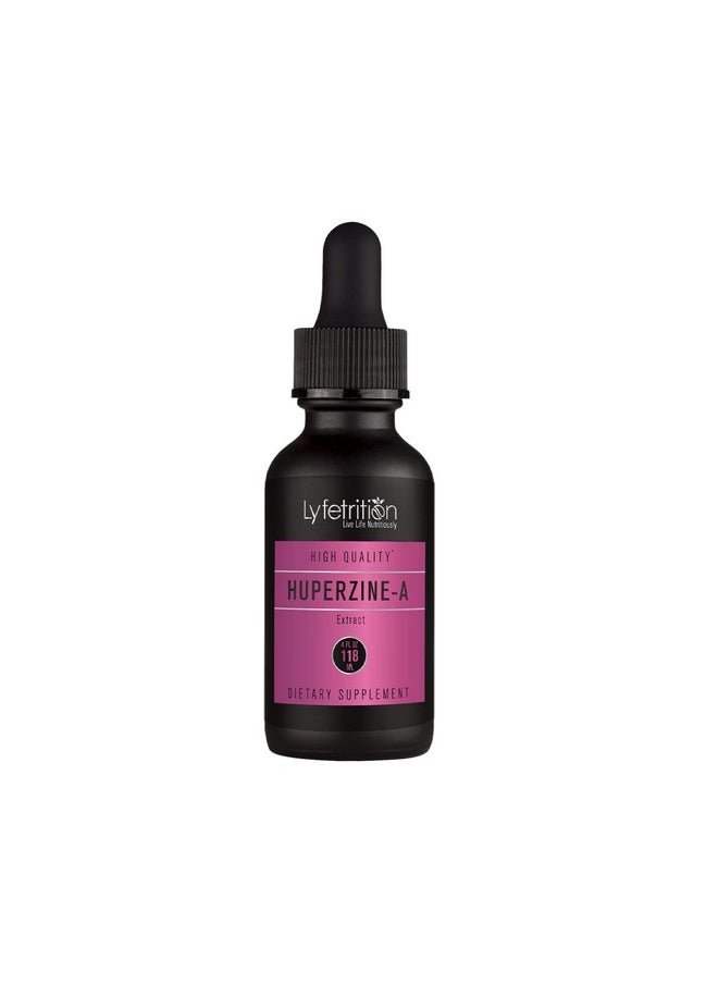 Lyfetrition - Huperzine A Supplement 380 Mg 4 Oz Liquid 220 Servings Made In Usa Quick Absorption Quality Potent Ingredients Thirdparty Tested Nongmo Gmp Certified Crueltyfree Products - Image 1