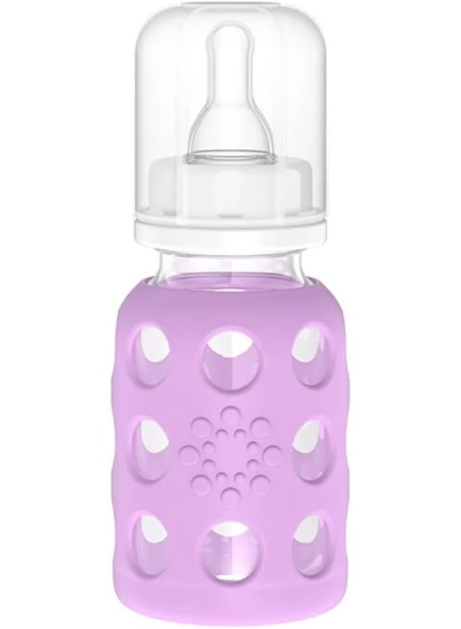 Lifefactory 4oz Glass Baby Bottle 2pk - Lavender/Cantaloupe - Image 4
