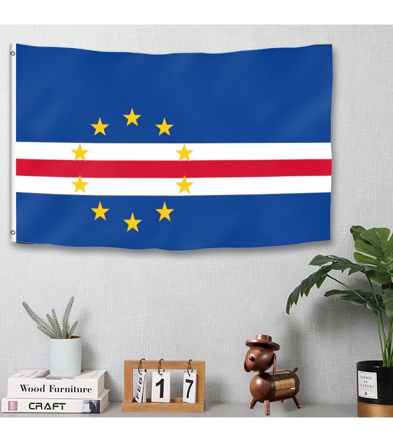 Cape Verde Flag 120x180cm National Flag Indoor Outdoor Hanging Decoration Anti Fading Single Seam Edge Brass Buttonhole - Image 5