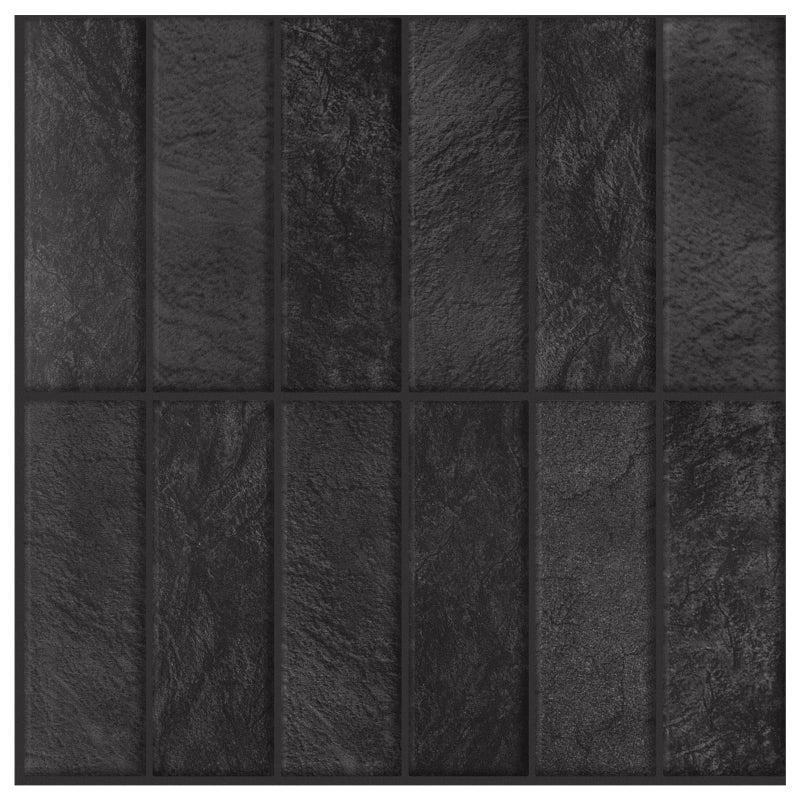 AdoDecor Peel and Stick Tileï¼ŒNew Upgrade Thicker Design Self Adhesive 12" x 12" Large Premium Peel and Stick Backsplash for Kitchen (Ash Black) - Image 2