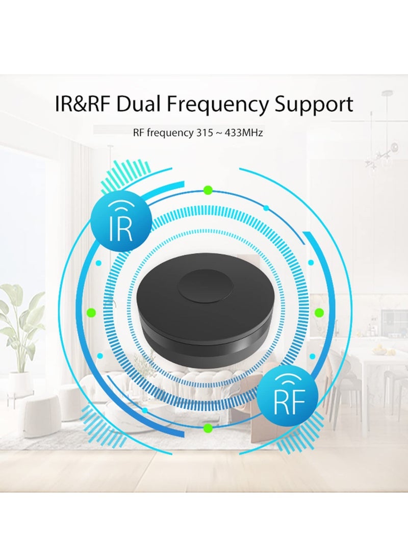 تحكم ذكي عن بُعد IR RF، واي فاي عالمي بالأشعة تحت الحمراء لتلفاز DVD ومكيف الهواء والأجهزة التي تعمل بتقنية RF - متوافق مع أليكسا وجوجل هوم