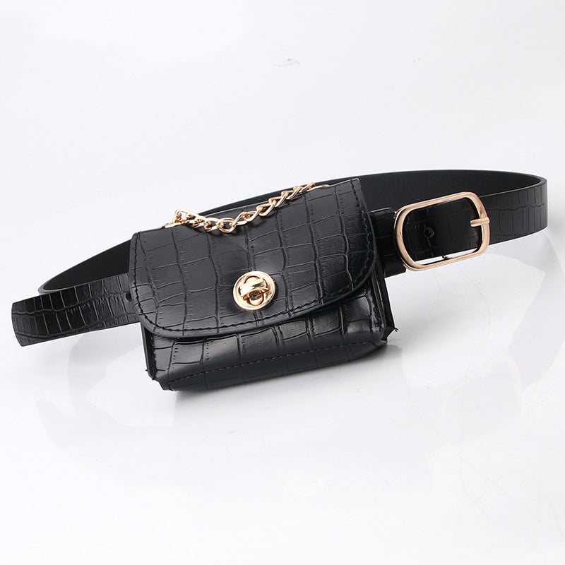 Women'S Belt Waist Bag Personality Trendy All-Match Chain Waist Bag Detachable Dress Jacket Decorative Snake Pattern Belt - Image 1