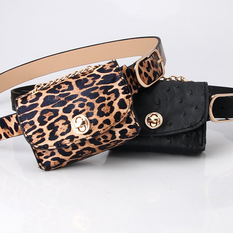 Women'S Belt Waist Bag Personality Trendy All-Match Chain Waist Bag Detachable Dress Jacket Decorative Snake Pattern Belt - Image 2
