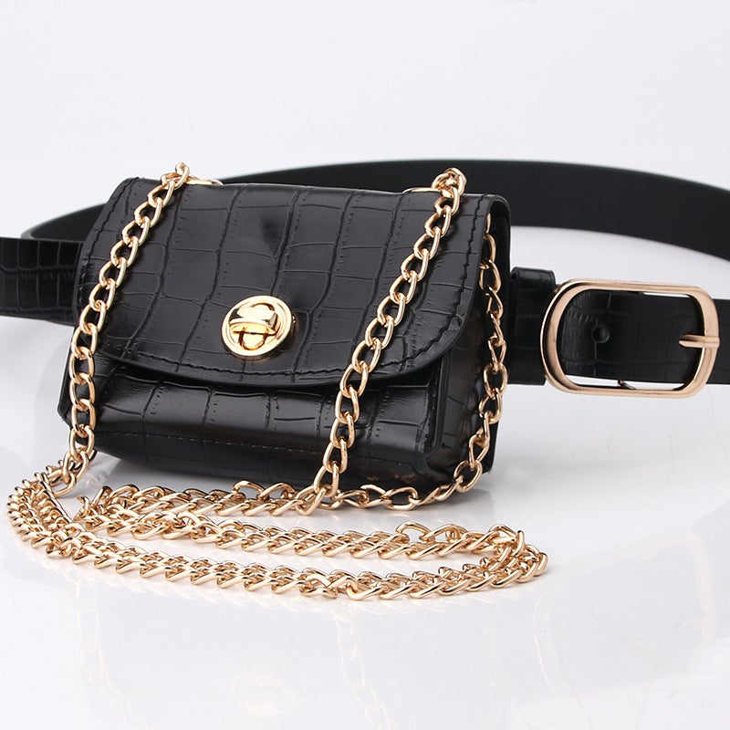 Women'S Belt Waist Bag Personality Trendy All-Match Chain Waist Bag Detachable Dress Jacket Decorative Snake Pattern Belt - Image 3