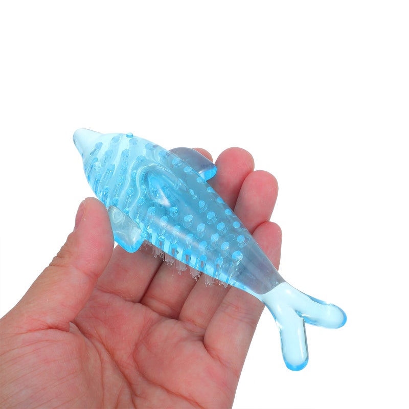 4pcs Dolphin Shaped Nail Maincure Tools Nail Animal Shaped Brush (Random Color) - Image 2