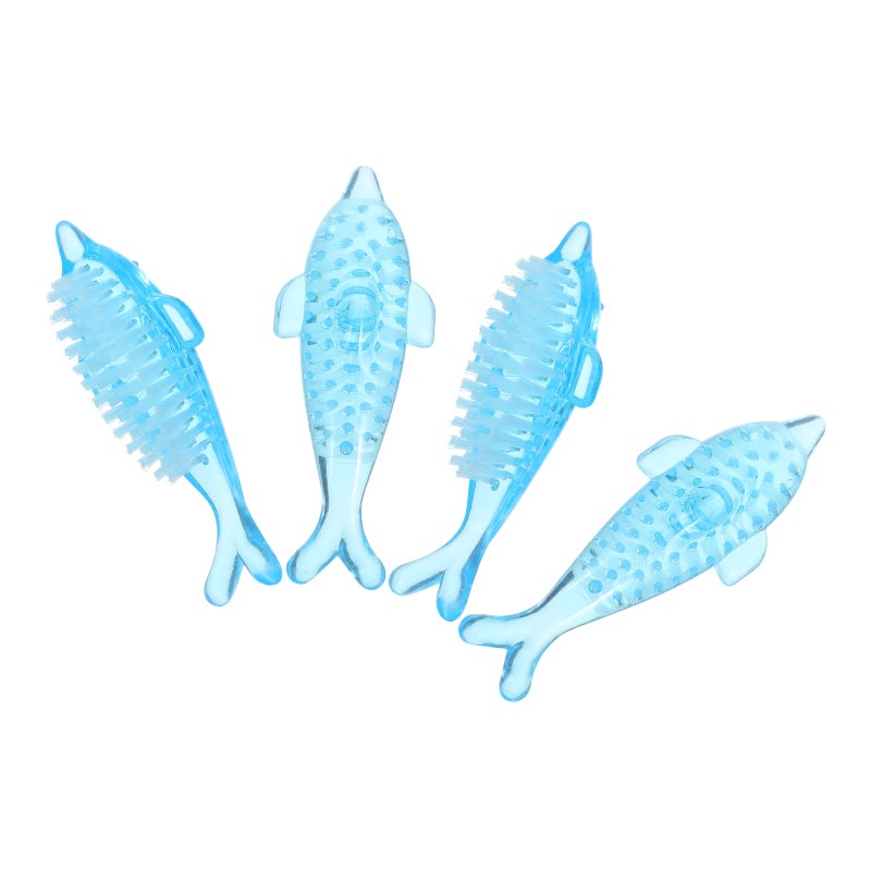 4pcs Dolphin Shaped Nail Maincure Tools Nail Animal Shaped Brush (Random Color) - Image 1