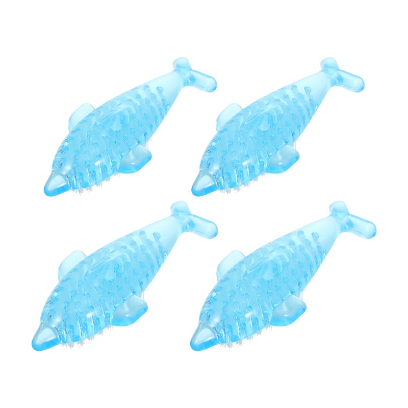 4pcs Dolphin Shaped Nail Maincure Tools Nail Animal Shaped Brush (Random Color) - Image 4