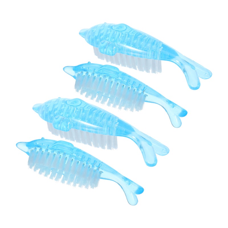 4pcs Dolphin Shaped Nail Maincure Tools Nail Animal Shaped Brush (Random Color) - Image 3