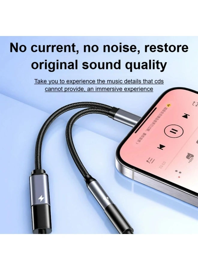 Flyview 60W PD Type-C To 3.5mm Adapter 2-in-1 Fast Charging & Audio Splitter for IPhone 15/16 for Samsung for Huawei Phone Accessories - Image 5