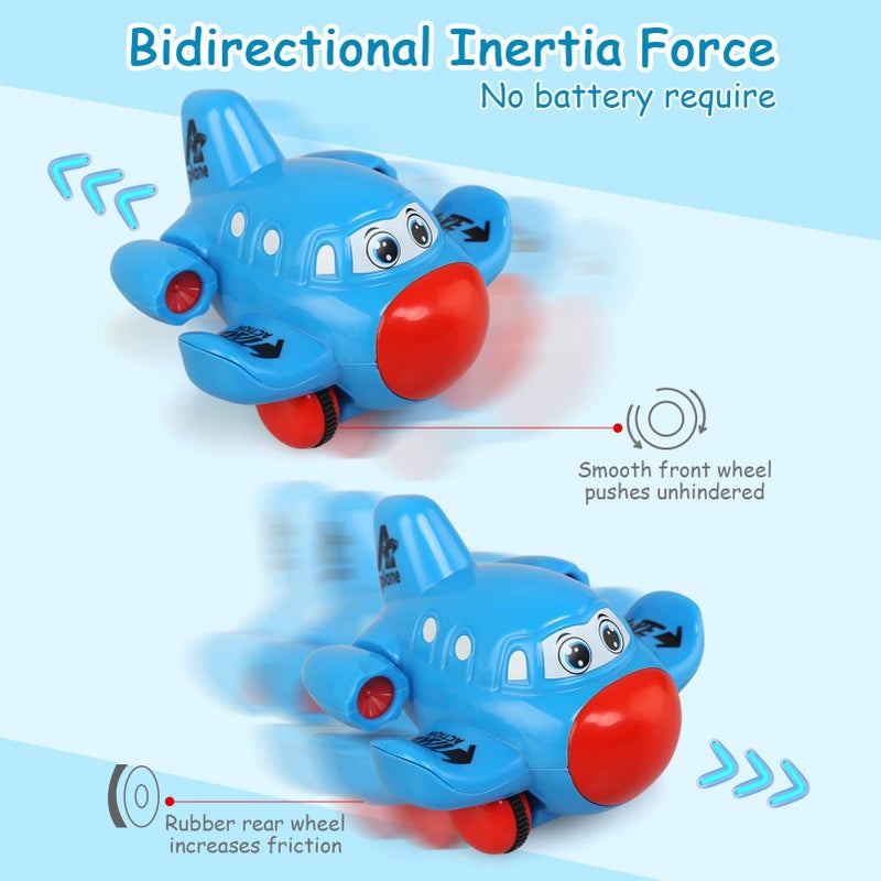 LEADSTAR Baby Toy Car, Children's Toys from 1 2 3 Years, Pack of 4 Toy Aeroplane Vehicles Friction Toy Cars for Boys and Girls, Toy Gifts for Children 12 Months and Above - Image 2