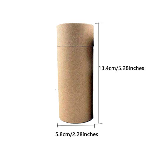 glasstore Empty Kraft Paper Jar Tube Cardboard Boxes,Essential Oil Bottle Packaging Box Gift Paper Tube Packing Box With Lid Round Paper Cardboard Boxes,5pcs (100ML) - Image 2