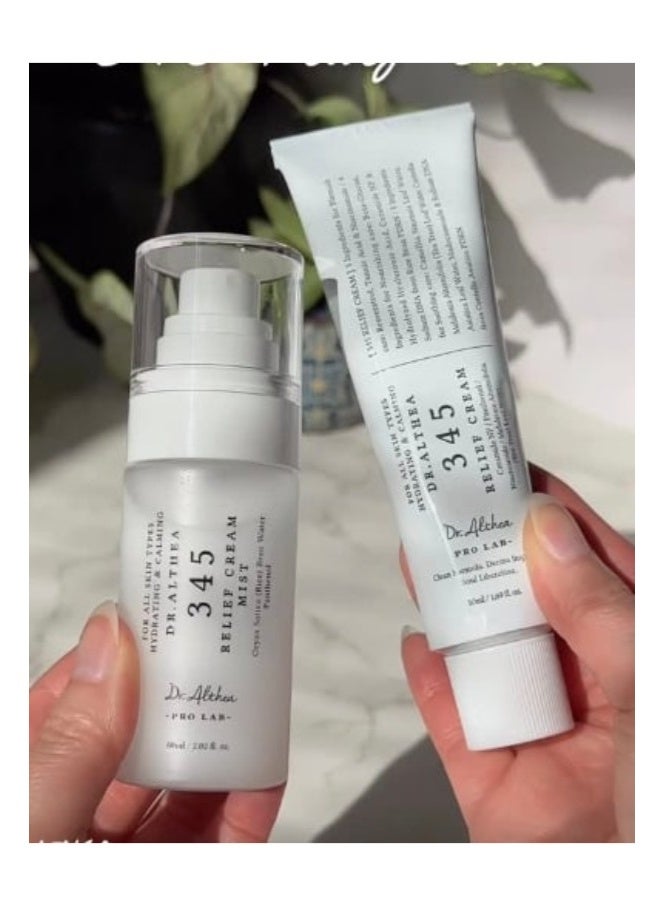 Dr.althea Dr. Althea Blemish Relief Duo | 345 Relief Cream 50ml + 345 Relief Mist 60ml | Soothing & Hydrating Skincare Set - Image 1