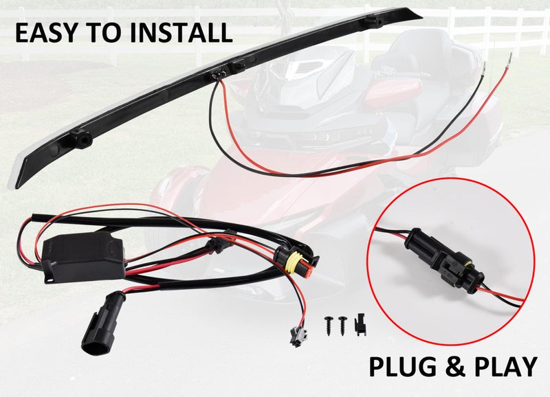 SAUTVS LED Center Accent Light Kit for Can-Am Spyder RT, Front LED Auxiliary Driving Light Daytime Running Light DRL for Can Am Spyder RT 2020-2025 Accessories - Image 4