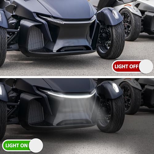 SAUTVS LED Center Accent Light Kit for Can-Am Spyder RT, Front LED Auxiliary Driving Light Daytime Running Light DRL for Can Am Spyder RT 2020-2025 Accessories - Image 5
