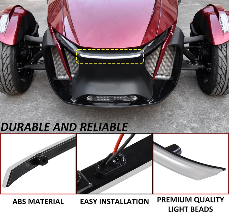 SAUTVS LED Center Accent Light Kit for Can-Am Spyder RT, Front LED Auxiliary Driving Light Daytime Running Light DRL for Can Am Spyder RT 2020-2025 Accessories - Image 3