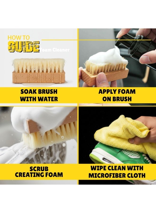 Sneakkool مجموعة العناية بالأحذية الرياضية الشاملة من سنيكول – منظف رغوي، محلول تنظيف، مزيل للروائح، طارد للماء والبقع + 24 مناديل أحذية قابلة للتحلل الحيوي - Image 5