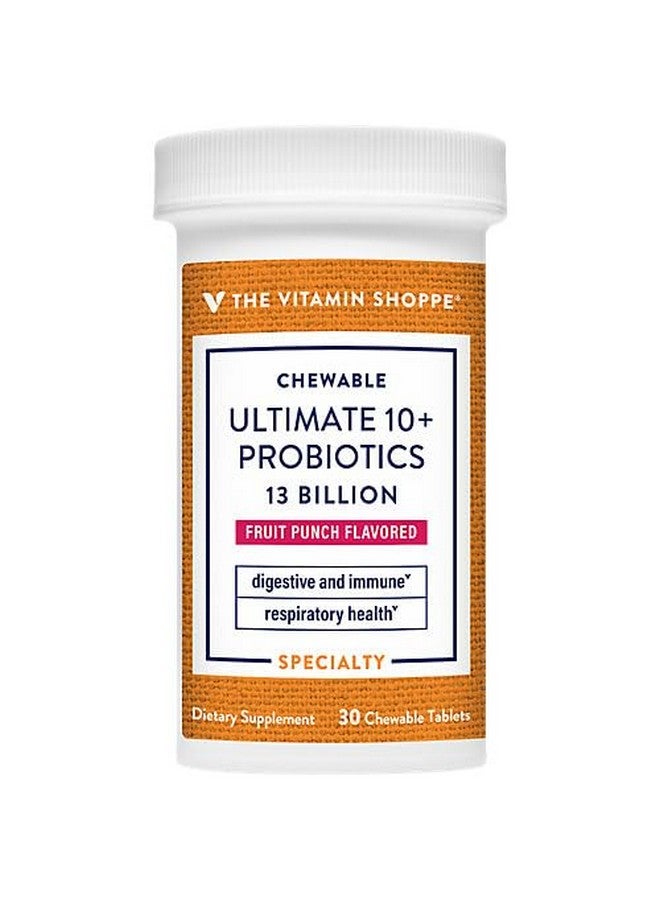The Vitamin Shoppe Chewable Ultimate 10+ Probiotics a Digestive Health a 13 Billion CFUs a Fruit Punch (30 Chewable Tablets) - Image 2