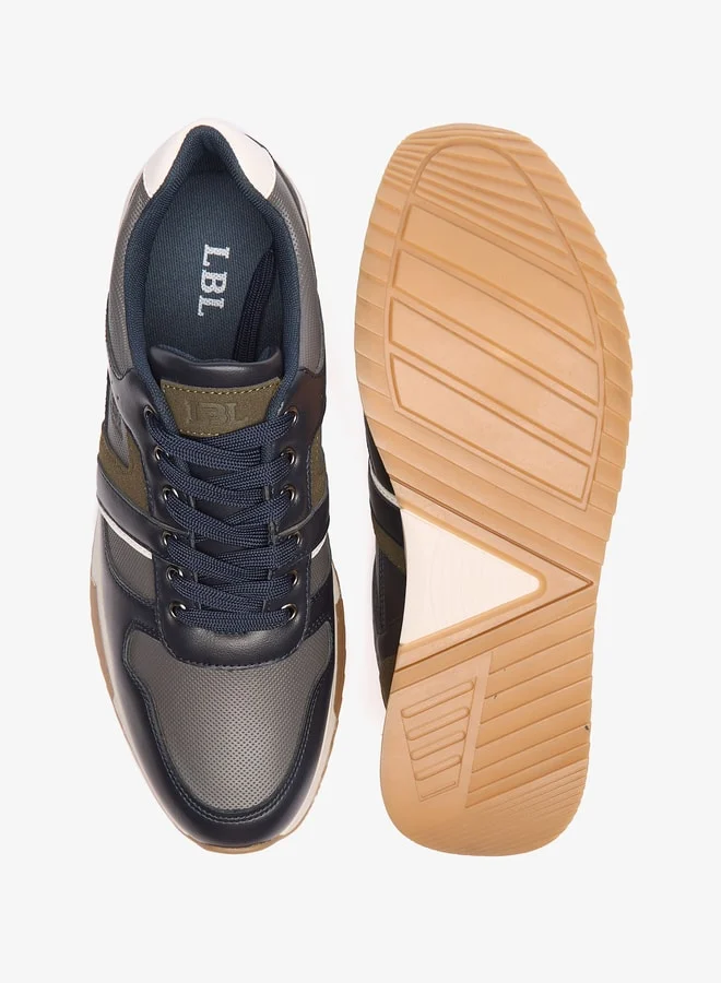LBL by Shoexpress Men Panelled Sneakers with Lace-Up Closure