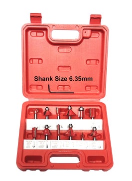 Mass Pro Mass Pro 635mm Router Bit Set 12 Pcs Multi Shape for RouterTrimmer Combo with Wooden Box Specially Designed for Wood Working  - Image 2