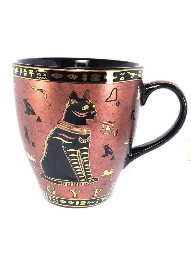 immatgar immatgar pharaonic cappuccino Mug ancient Egyptian souvenirs gifts for women and men from Egypt (Chariot - Black - red - 400 MM)  - Image 2