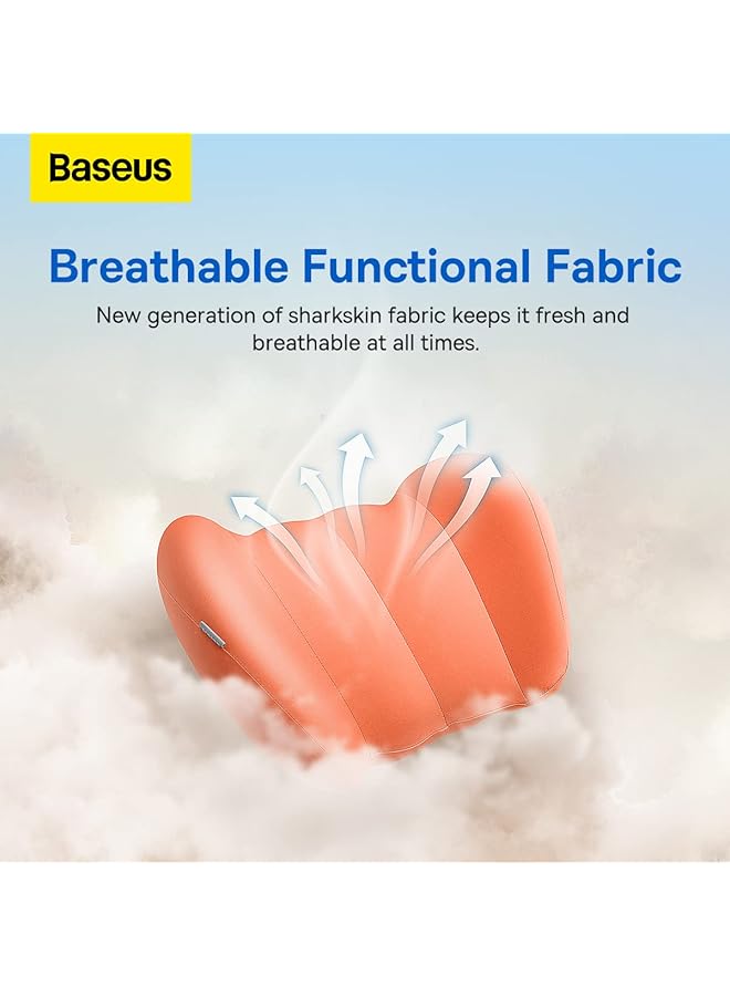 Baseus Comfortride Series Car Lumbar Waist Pillow Orange One Size - Image 3