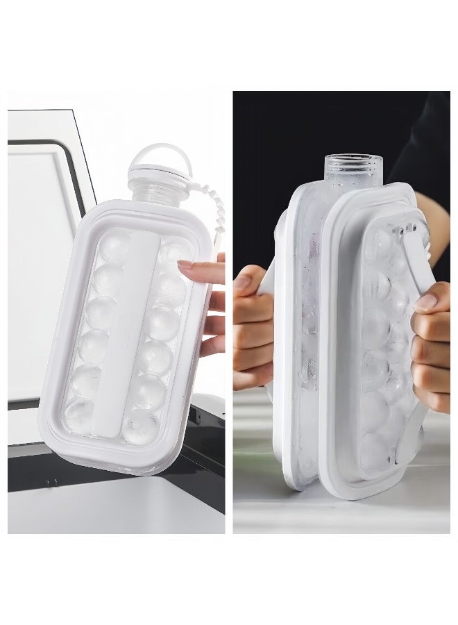 بيلانو غلاية صانعة كرات الثلج 2 في 1 - قالب مكعبات الثلج المحمول وزجاجة ماء للمشروبات والكوكتيلات والحفلات الخارجية - Image 3