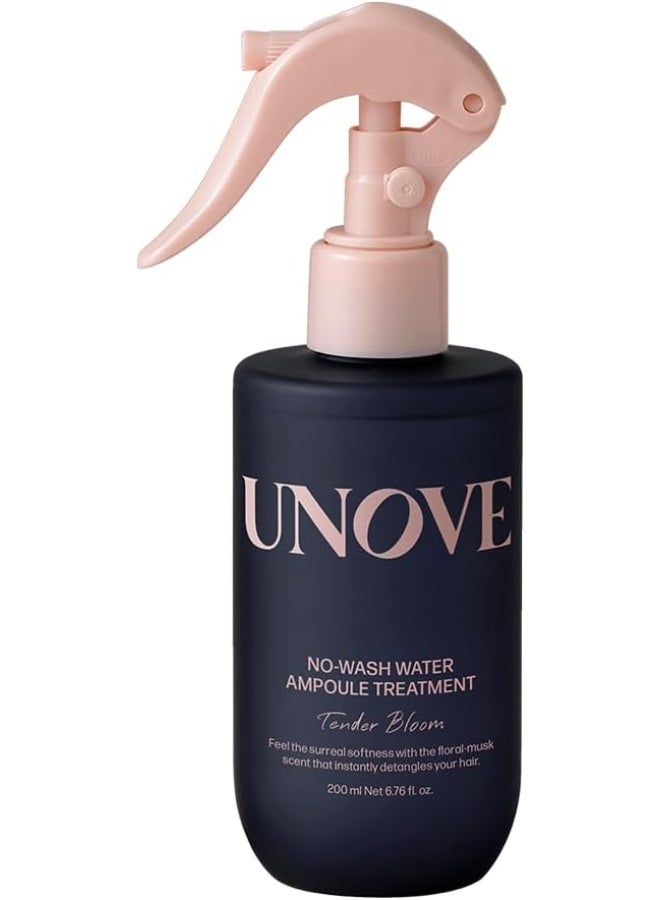 UNOVE No-Wash Water Ampoule Treatment 200ml/6.76fl.oz | Nourishing Hair Treatment Spray for Dry, Frizzy, Damaged Hair | Quick Frizz Control | Softness & Hydration - Image 1