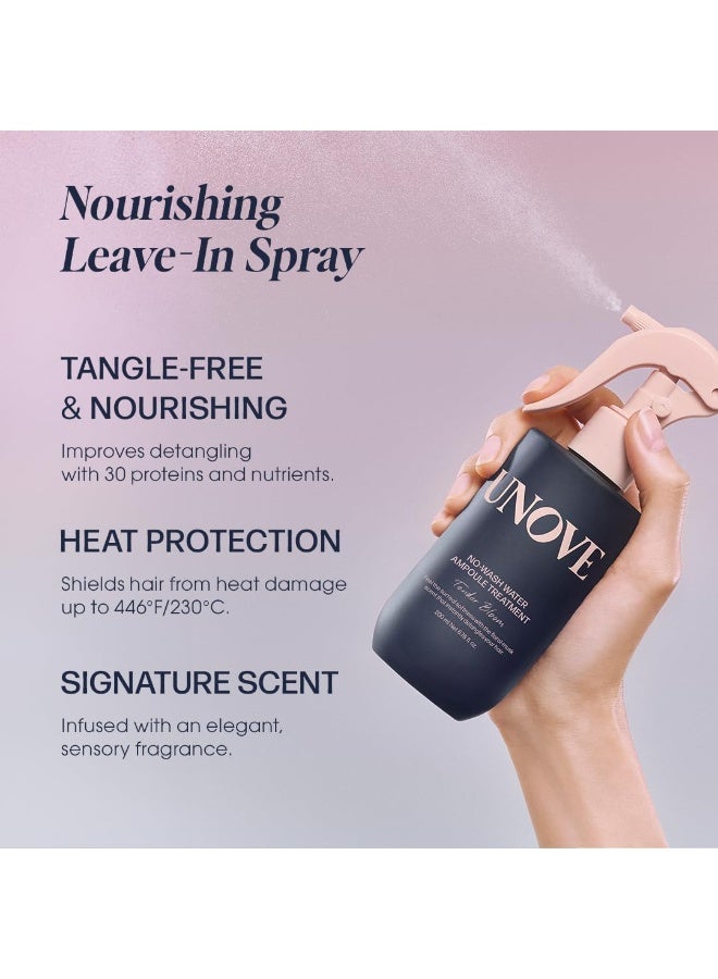 UNOVE No-Wash Water Ampoule Treatment 200ml/6.76fl.oz | Nourishing Hair Treatment Spray for Dry, Frizzy, Damaged Hair | Quick Frizz Control | Softness & Hydration - Image 2