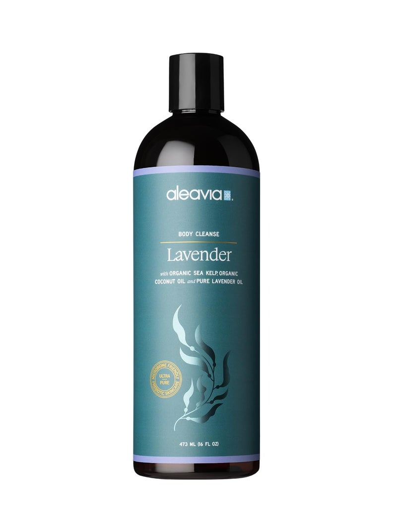 Aleavia Lavender Body Cleanse â€“ Organic & All-Natural Prebiotic Body Wash, Scented with Pure Essential Oils â€“ Nourish Your Skin Microbiome â€“ 16 Oz. - Image 1