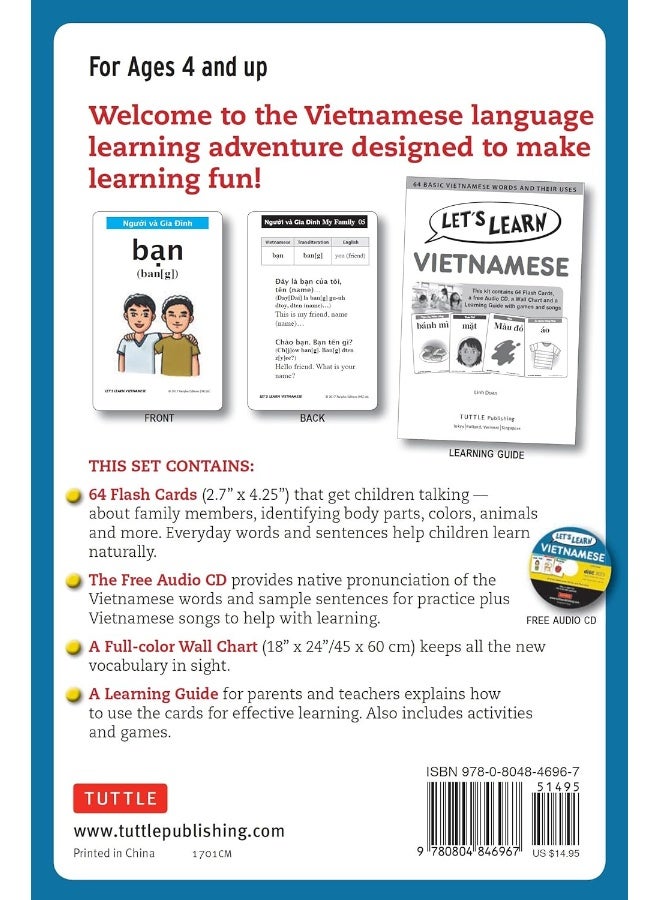 مجموعة هيا نتعلم اللغة الفيتنامية: مجموعة أدوات تعليمية كاملة للغة للأطفال (64 FL - Image 2