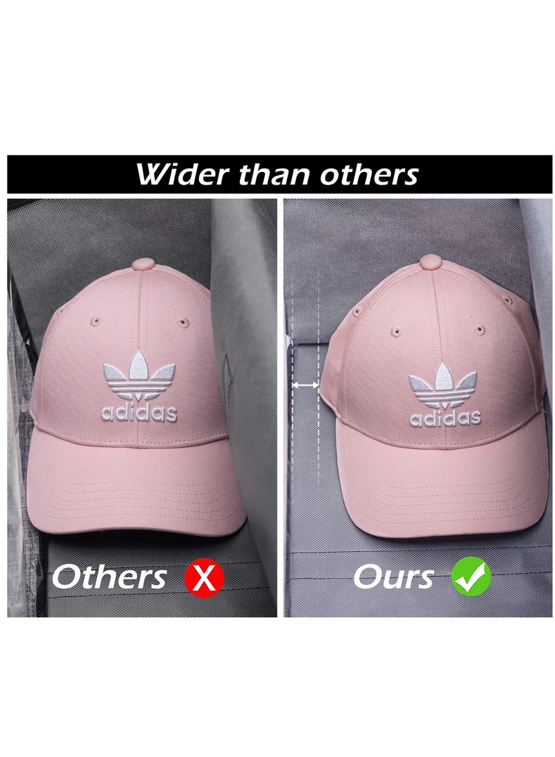 Hat Organizer, Hat Storage for Baseball Caps, Hat Bag, Baseball Cap Organizer, Hat Holder Rack with Carrying Handles & Lid, Portable Large Hat Box for Home Travel - Image 3