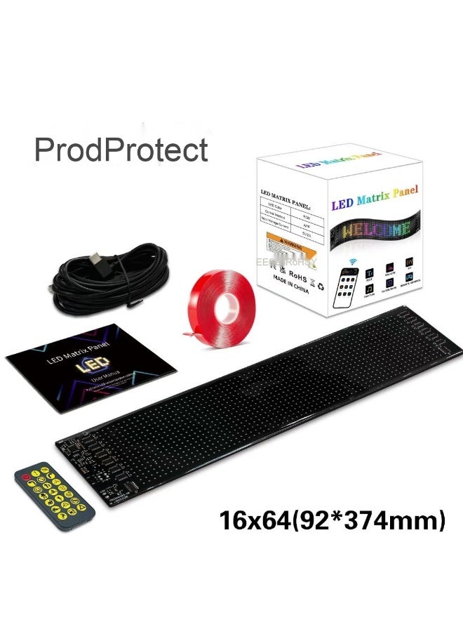 Custom Text Mode Animation Programmable LED Display with Bluetooth App Control for Cars, Shops, and Hotels - Image 1