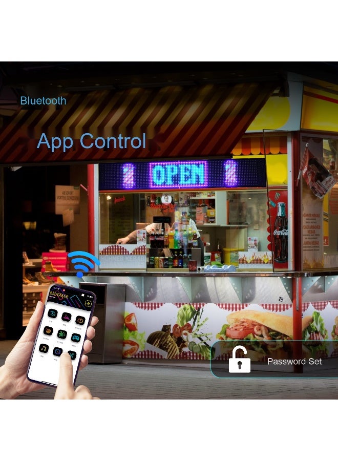 Custom Text Mode Animation Programmable LED Display with Bluetooth App Control for Cars, Shops, and Hotels - Image 3