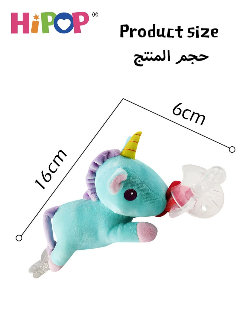 HIPOP - Baby Pacifier,Stuffed Animal,Detachable Stuffed Animal Doll,Unicorn Baby Toy - Image 1