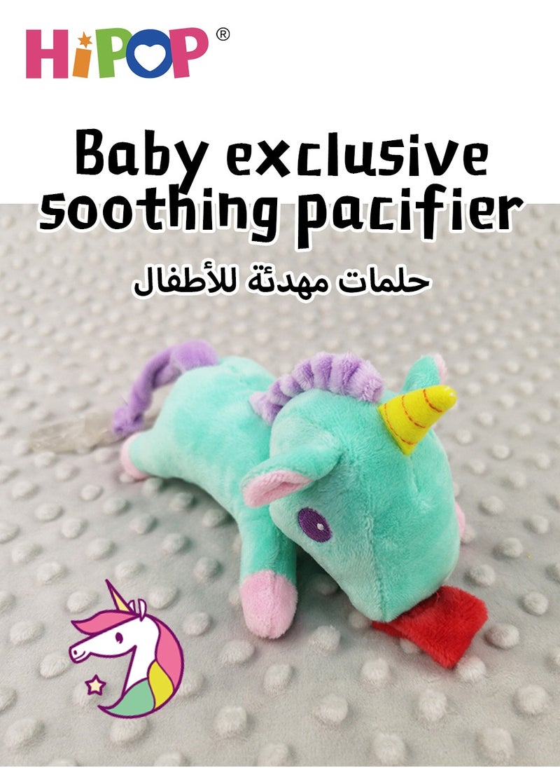 HIPOP - Baby Pacifier,Stuffed Animal,Detachable Stuffed Animal Doll,Unicorn Baby Toy - Image 1