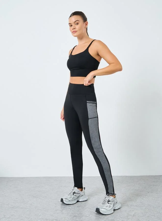 Styli Styli Back Scrunch Detail Low Impact Sports Bra