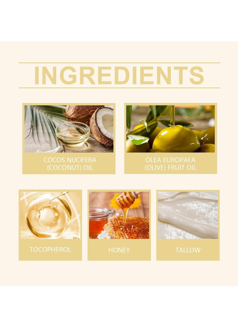 OUHOE - Beef Tallow Honey Balm - Beef Tallow for Skin with Beef Tallow and Honey, Moisturizing and Anti-Aging, Grass Fed Beef Tallow Face Cream - Image 1
