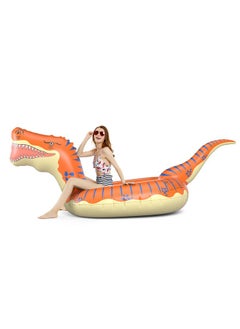 Jasonwell Inflatable Dinosaur Pool Float For Boys Girls Adults 124'' Giant T-Rex Floatie Summer Beach Swimming Pool Inflatables Ride On Party Pool Toys Raft Lounge Kids Tyrannosaurus Rex Toys  - Image 1
