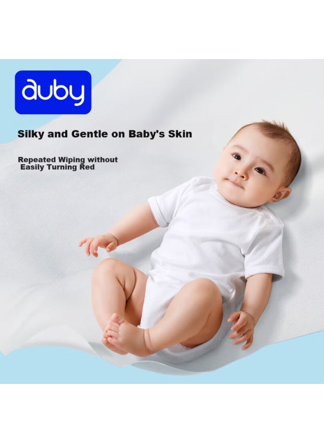 Auby Disposable Facial Cleansing Wipes, Wall-mounted, Soft Cotton Wipes, Specially For Babies, Wet And Dry Use, 180 Sheets, 3 Packs - Image 2