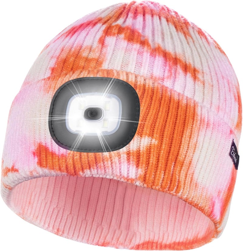Etsfmoa Store Unisex Beanie with The Light Gifts for Men Dad Father USB Rechargeable Caps - Image 1