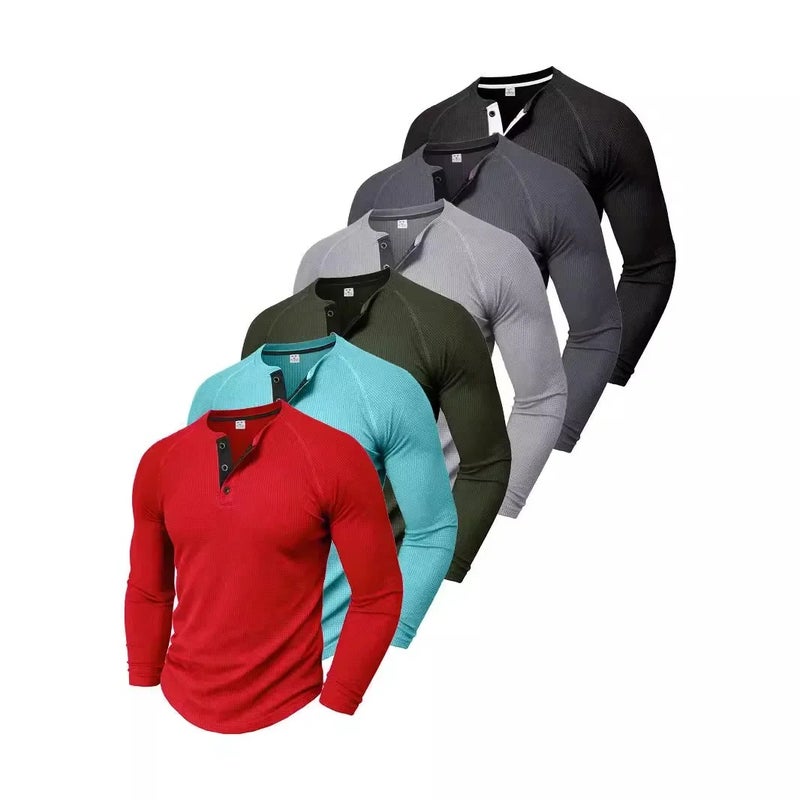 Cross-Border Supply Men''s Long-Sleeved T-Shirt Style Large Size Loose Fit Solid Color Raglan Sleeve Casual Pullover T-Shirt Men''s Top - Image 4