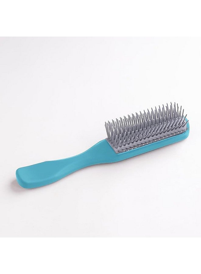 Hearts Hair Brush | Bristles Brush | Hair Brush With Paddle | Brush For Curly Wavy Hairs | Suitable For All Hair Types | Hair Brush Styling Hair | C19Ble | Blue - Image 1