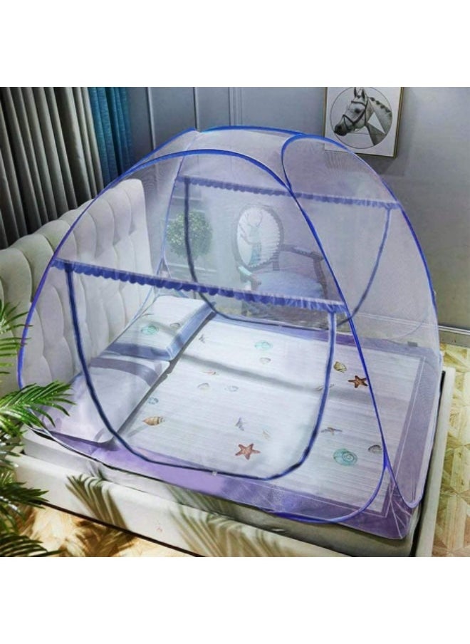 GGEROU - Portable Pop Up Mosquito Net Tent, Foldable Mosquito Sleeping Net, Double Door Zip Portable Tent, 180*200cm - Image 1